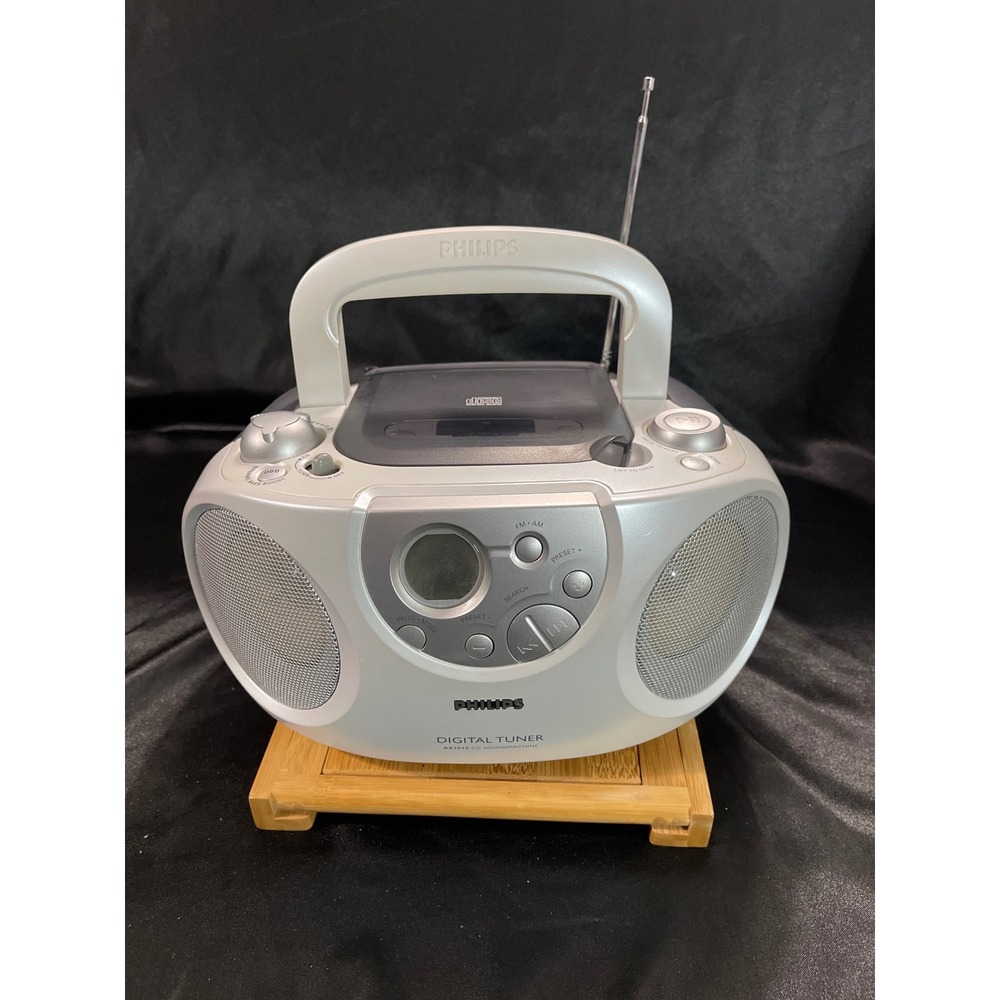 Philips AZ3012 CD Soundmachine Portable Boombox Digital AM FM Tuner Radio WORKS